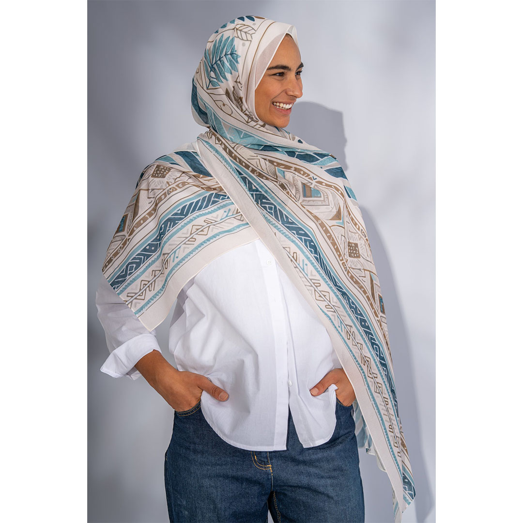 طرحة شيفون مطبوع Atlas Whisper من عالمكي