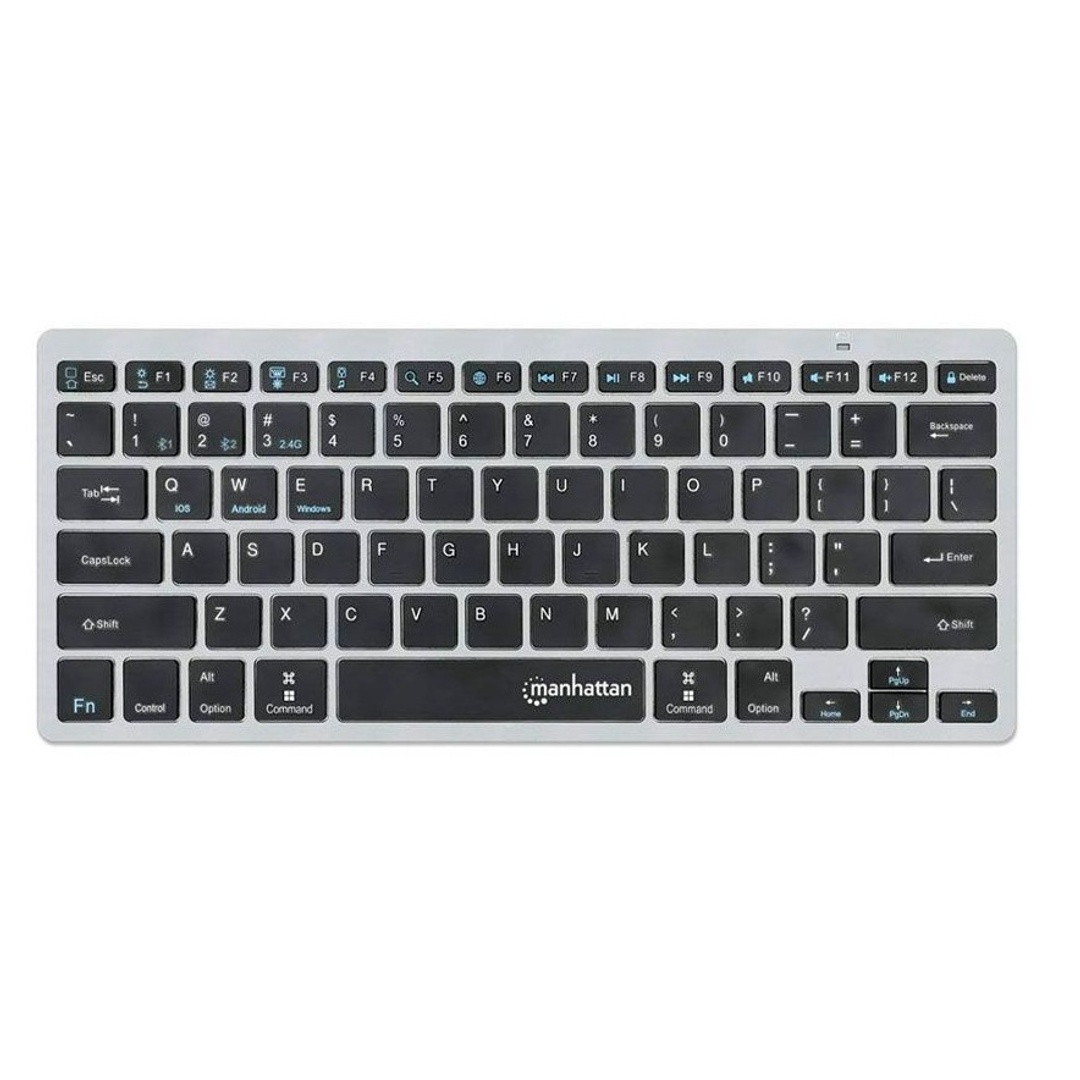 كي بورد لاسلكية مانهاتن - رمادي/أسود - Kb03B