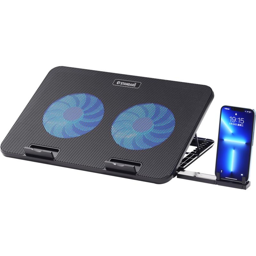 قاعدة تبريد لابتوب بحامل للموبايل من إس تي - Ice02