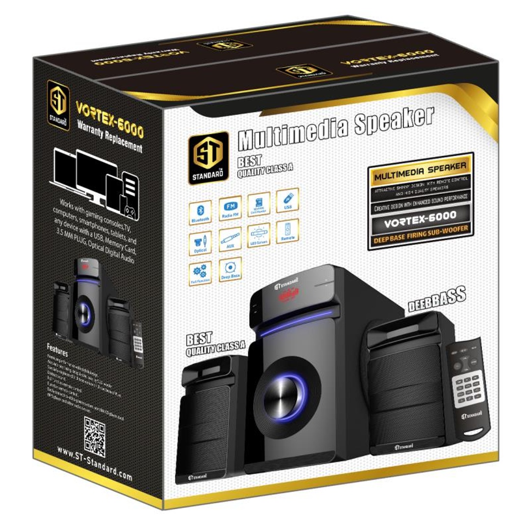 مكبر صوت مع مضخم صوت من إس تي - Vortex 6000