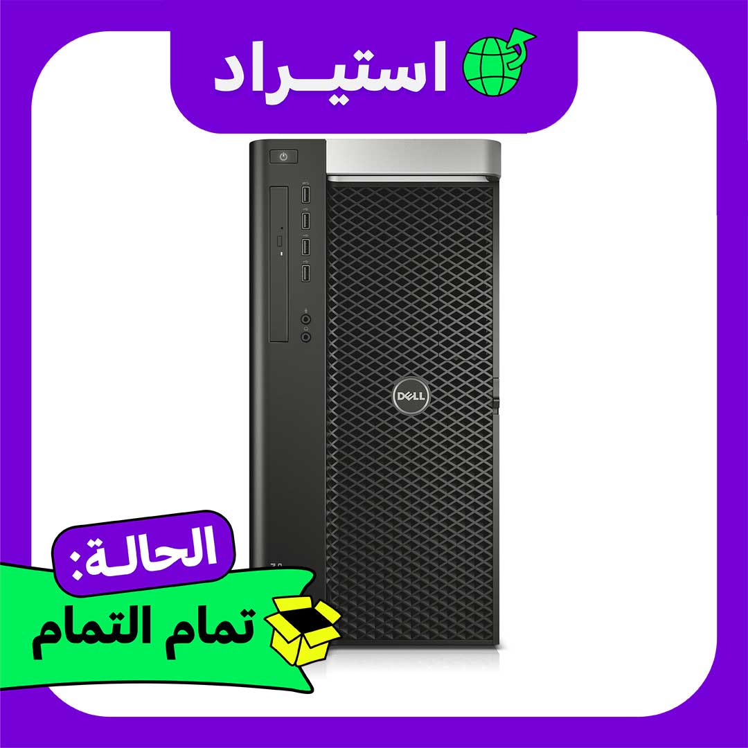 كمبيوتر استيراد Dell Precision T7910 Xeon - رام 16 جيجا - هارد 320 جيجا - أسود