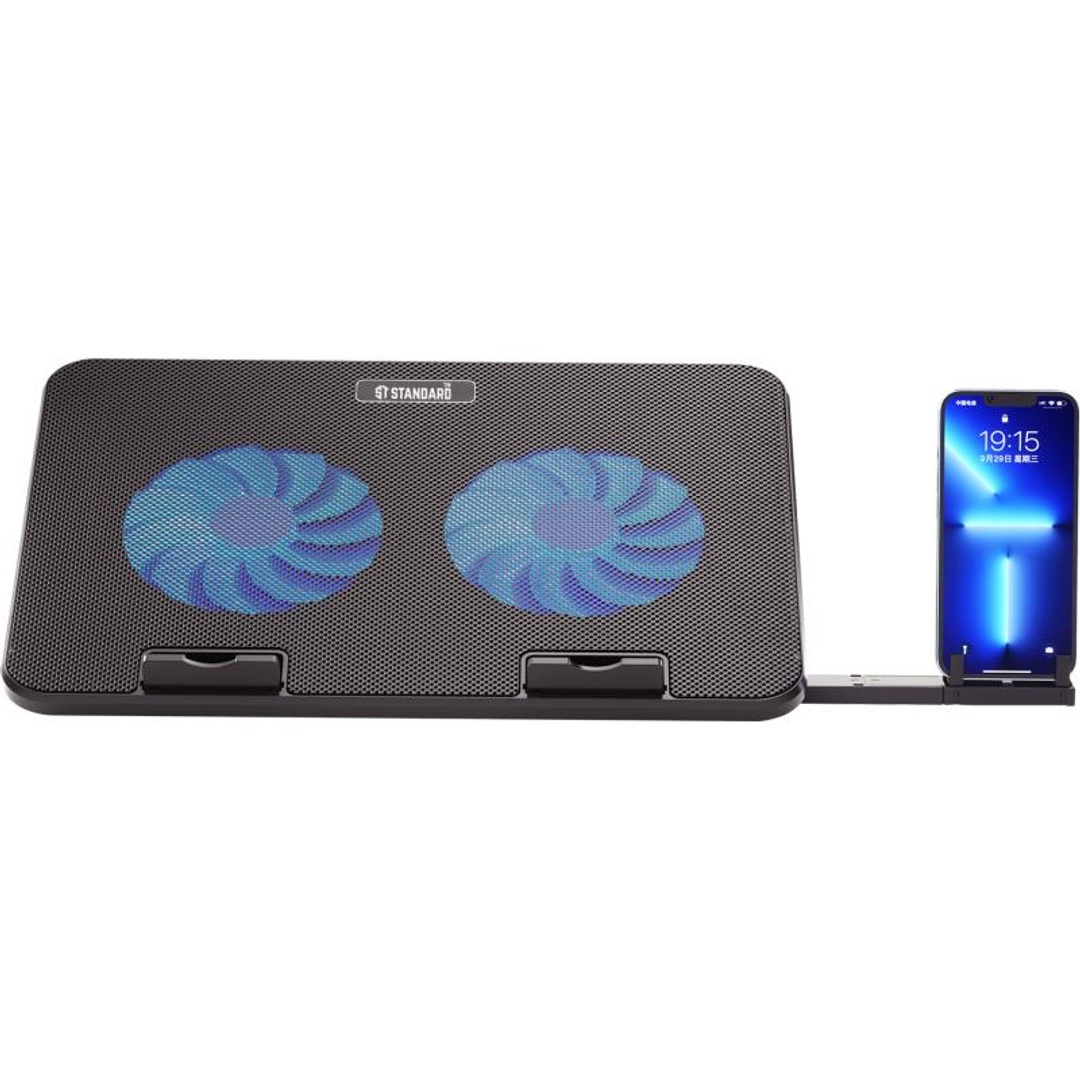 قاعدة تبريد لابتوب بحامل للموبايل من إس تي - Ice02