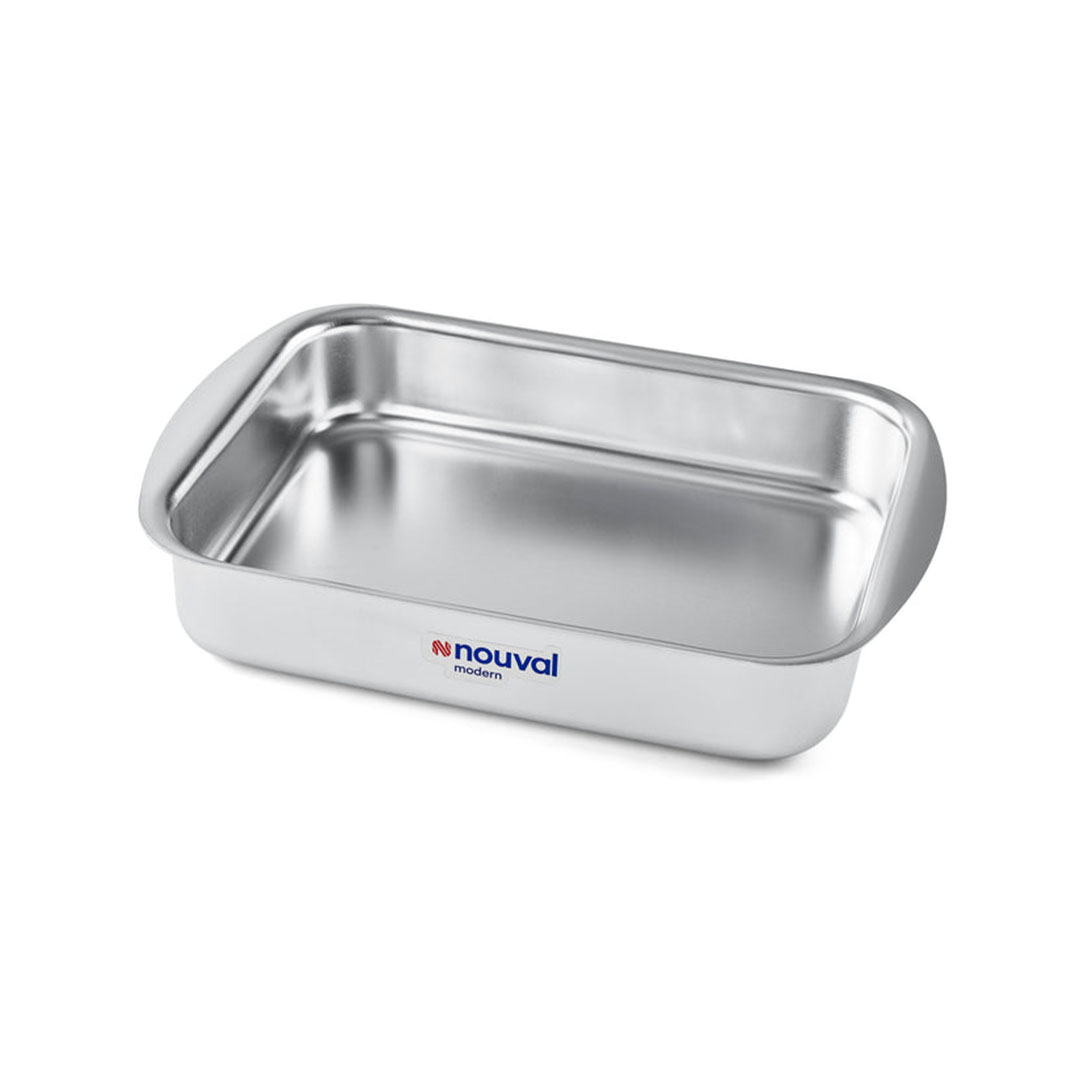 نوفال طاجن فرن مستطيل استانلس ستيل - مقاس 30