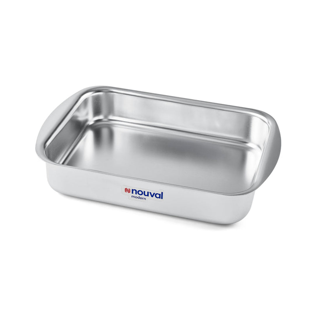نوفال طاجن فرن مستطيل استانلس ستيل - مقاس 35