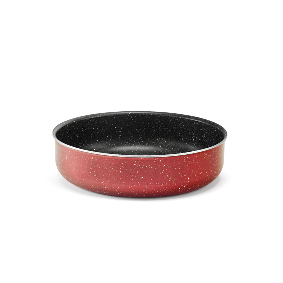 نوفال صينية فرن جرانيت مستديرة لافلي - مقاس 30 - أحمر