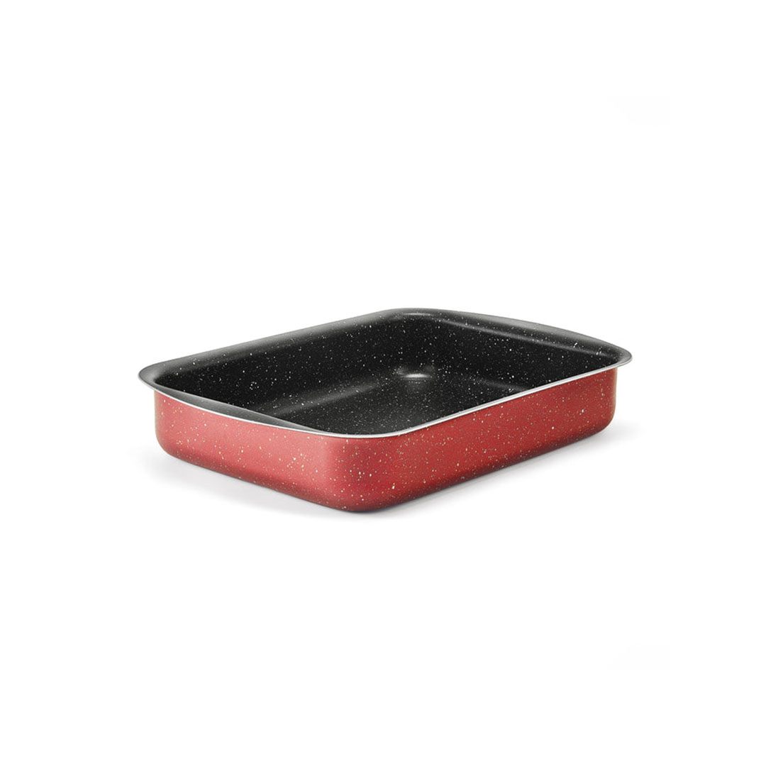 نوفال صنية فرن جرانيت مستطيلة - مقاس 35 - أحمر