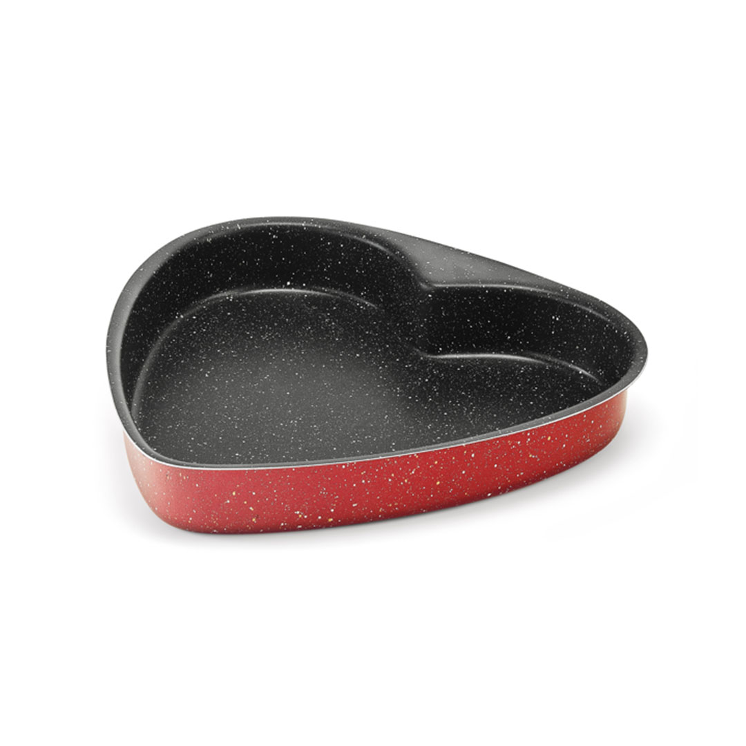 نوفال قالب كيك جرانيت شكل قلب - مقاس 28 - أحمر
