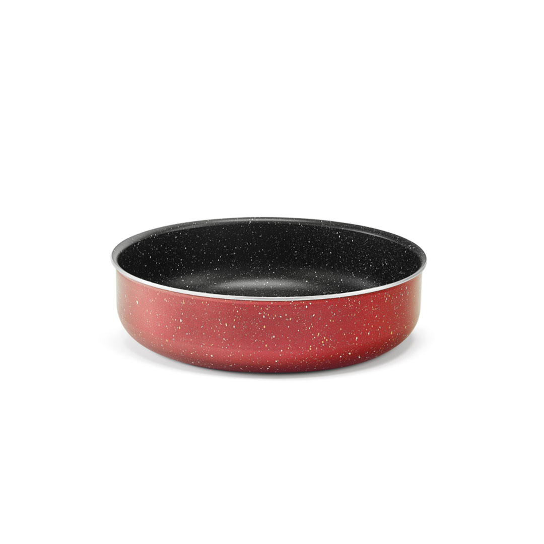 نوفال صينية فرن جرانيت مستديرة لافلي - مقاس 24 - أحمر