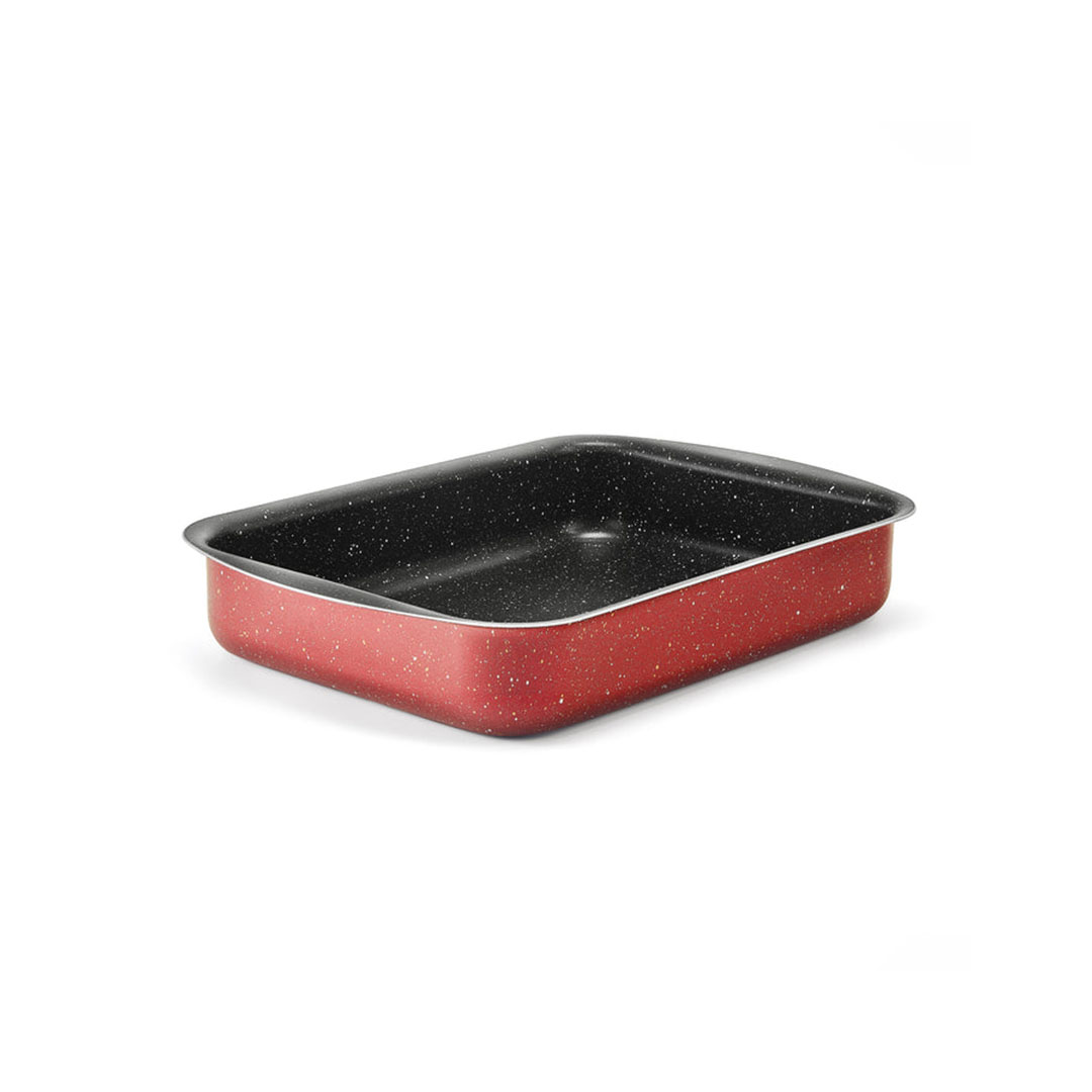 نوفال صنية فرن جرانيت مستطيلة - مقاس 35 - أحمر