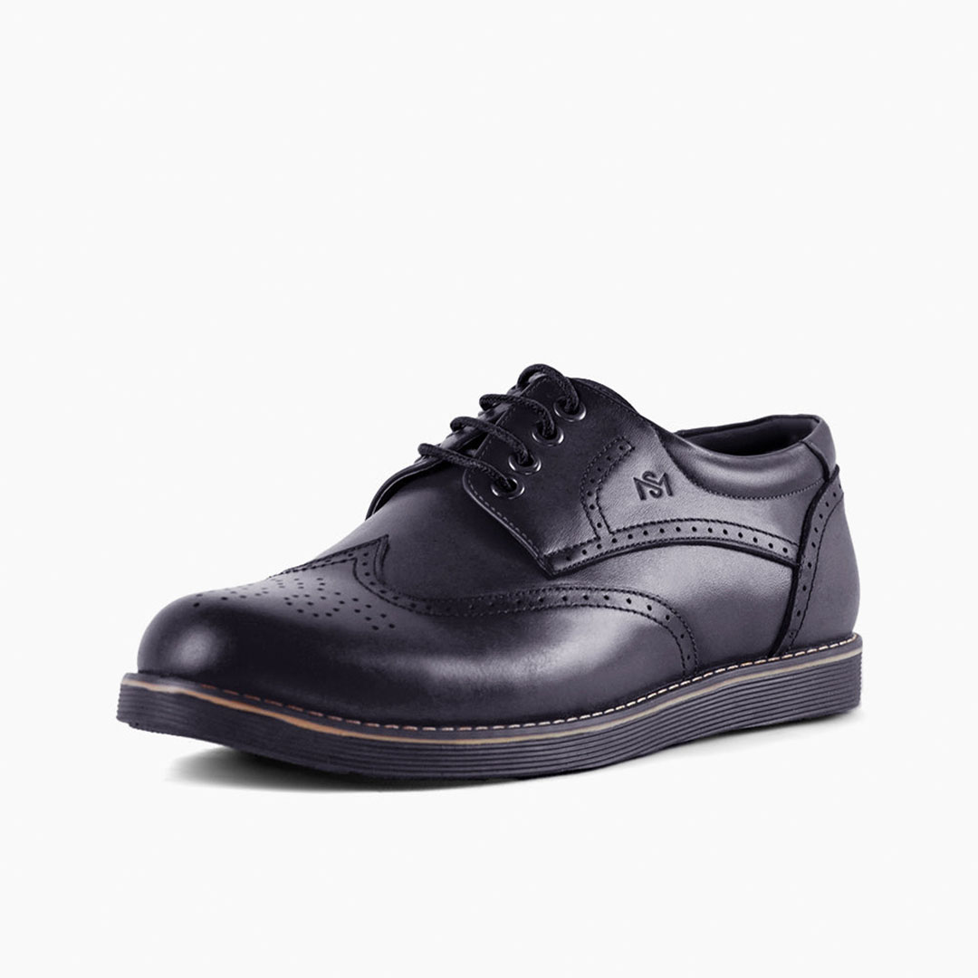 جزمة رجالي جلد طبيعي برباط - 16747