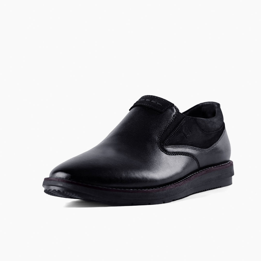 جزمة رجالي جلد طبيعي بدون رباط - 16599