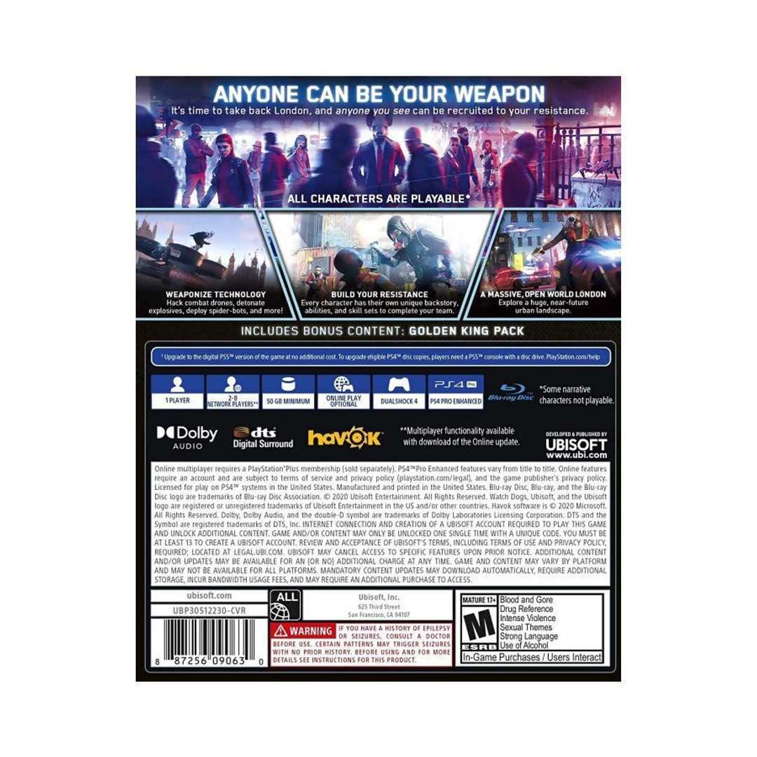 لعبة فيديو Ubisoft Watch Dogs Legion - الإنجليزية/العربية - نسخة السعودية - بلاي ستيشن 4