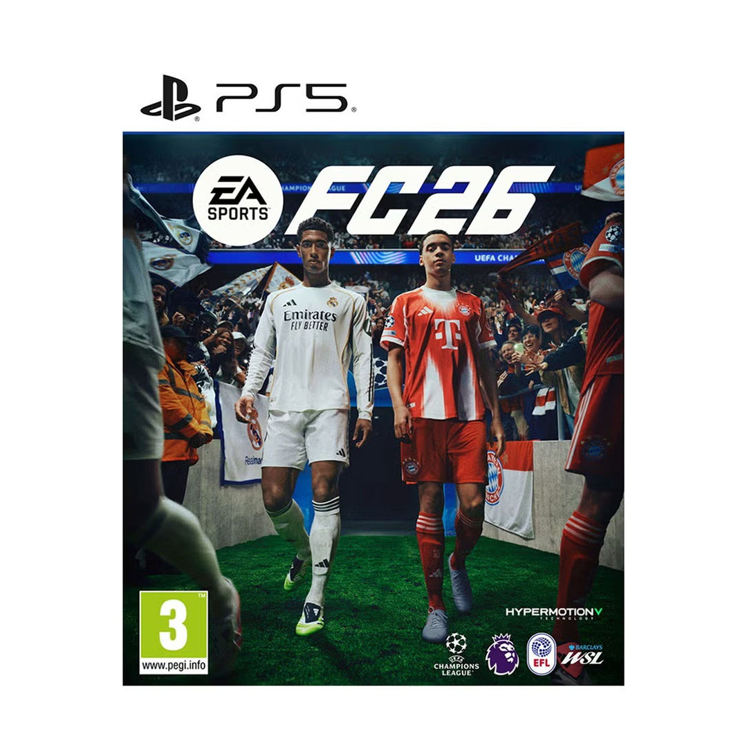 سوني بلاي ستيشن 5 سليم ديسك - الإصدار الدولي - مع لعبة FC 26 و ذراع أسود