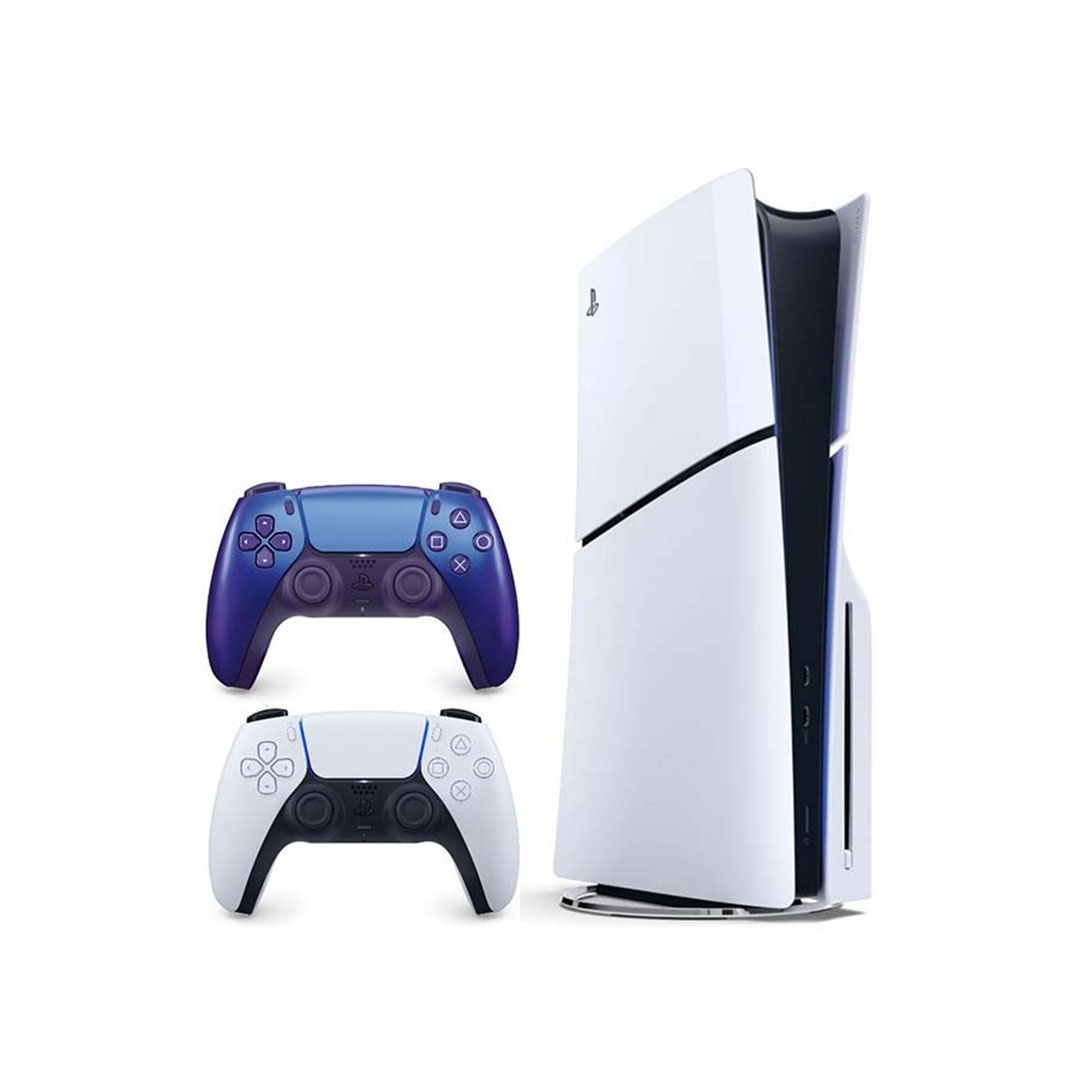 سوني بلاي ستيشن 5 سليم ديسك - النسخة السعودية - ذراع كروم أبيض