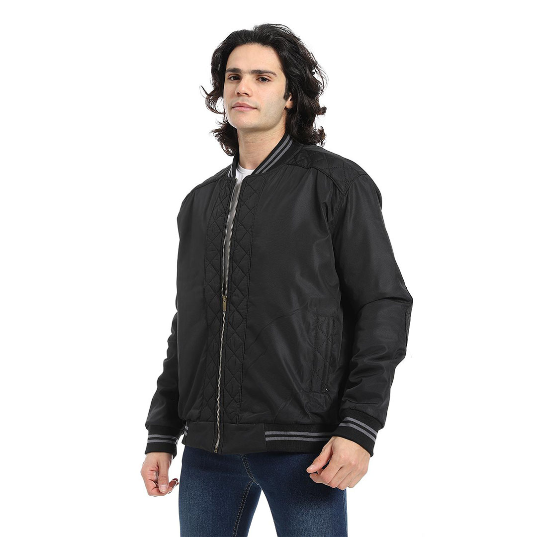 جاكيت رجالي كاجوال - أسود