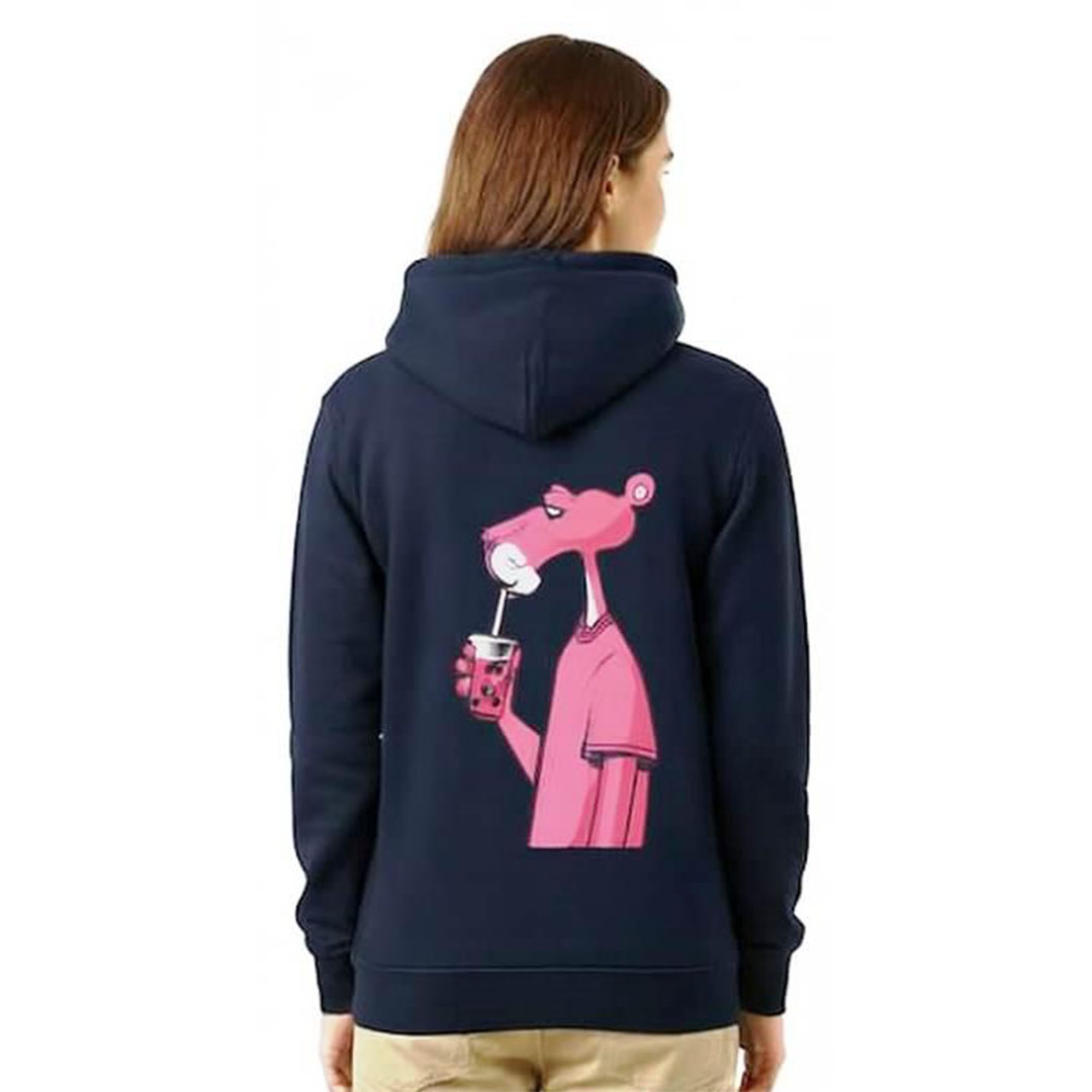 هودي مطبوع أوفر سايز - بينك بانتر