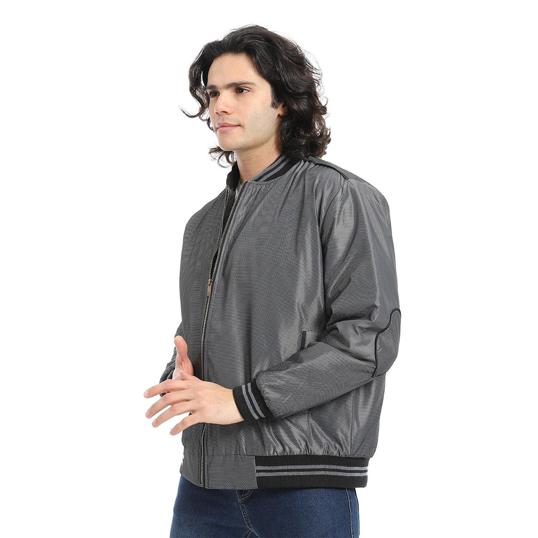 جاكيت رجالي وتربرووف شتوي - رمادي
