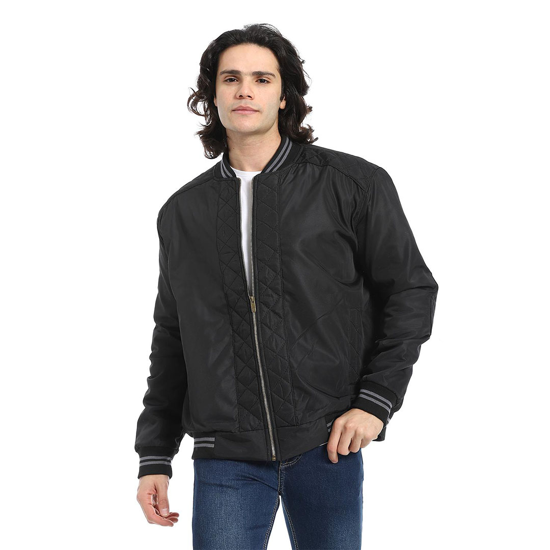 جاكيت رجالي كاجوال - أسود