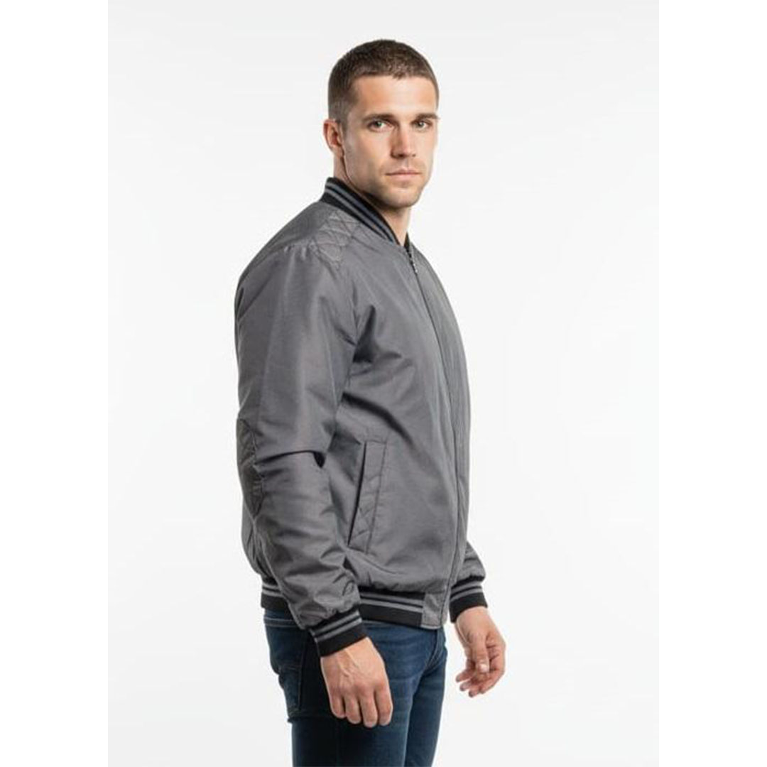 جاكيت رجالي شتوي كم طويل - رمادي