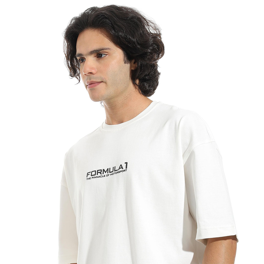 تيشيرت قطن أوفر سايز مطبوع - Formula 1