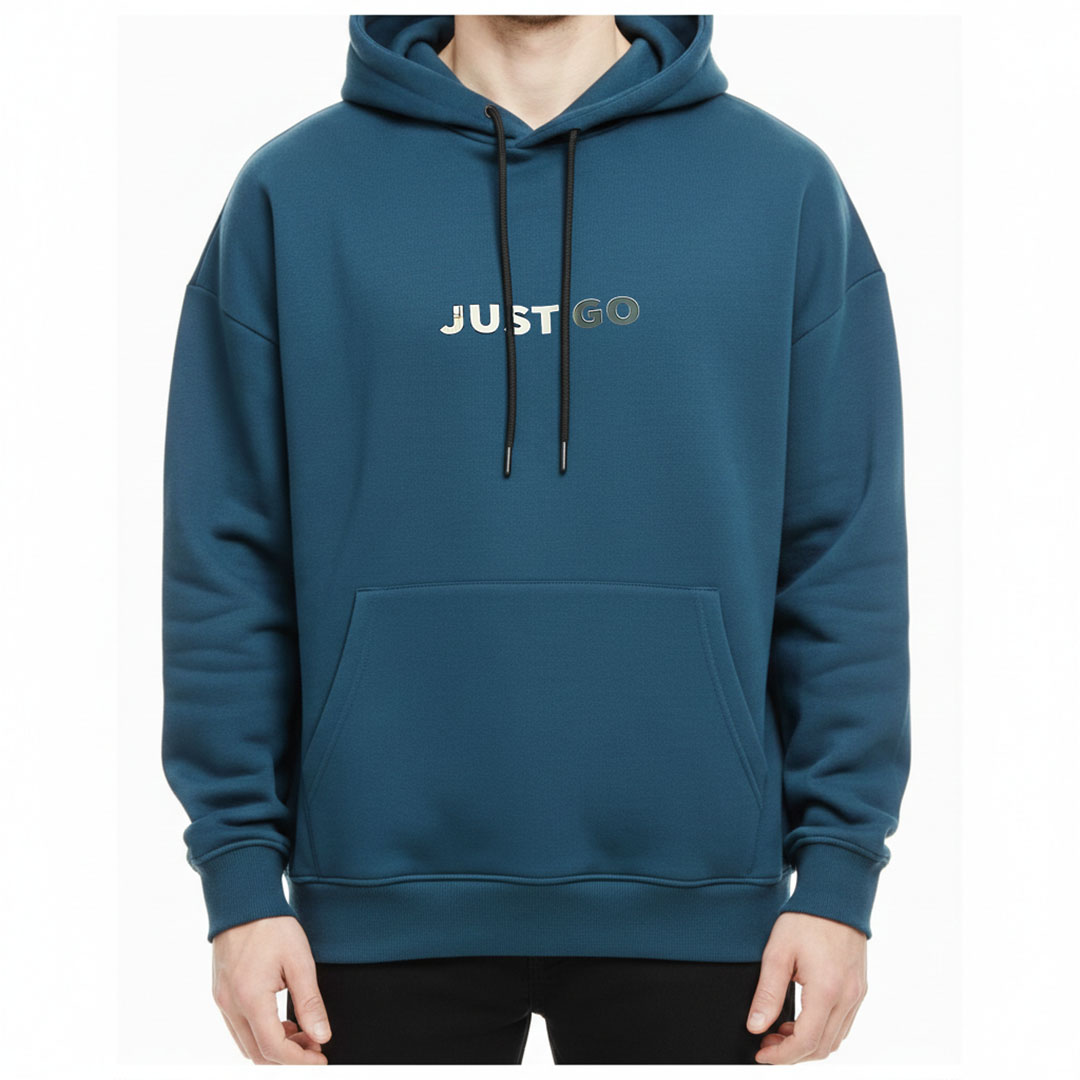 هودي أوفر سايز ميلتون رجالي - Just Go
