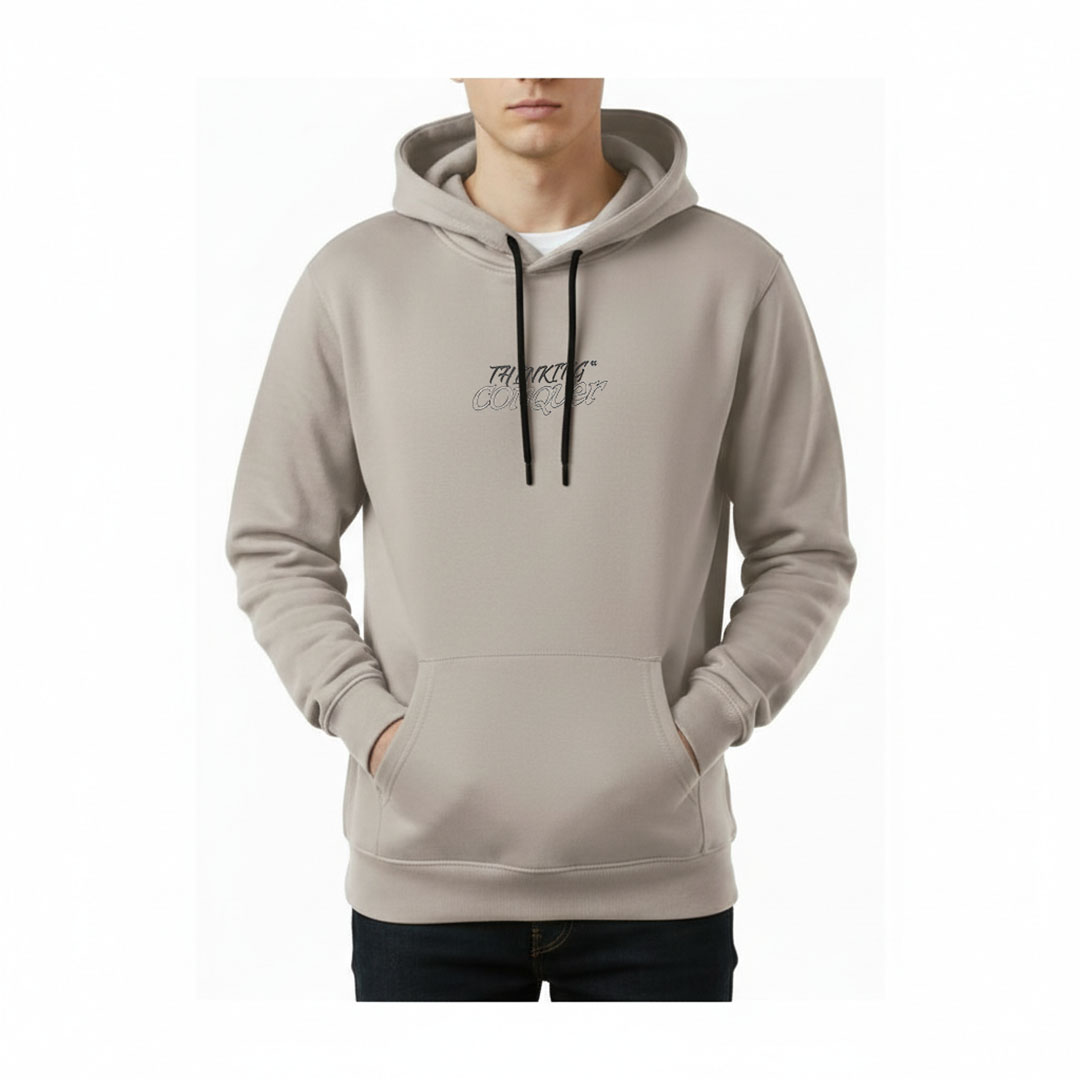 هودي أوفر سايز سادة - Thinking Conquer - بيج