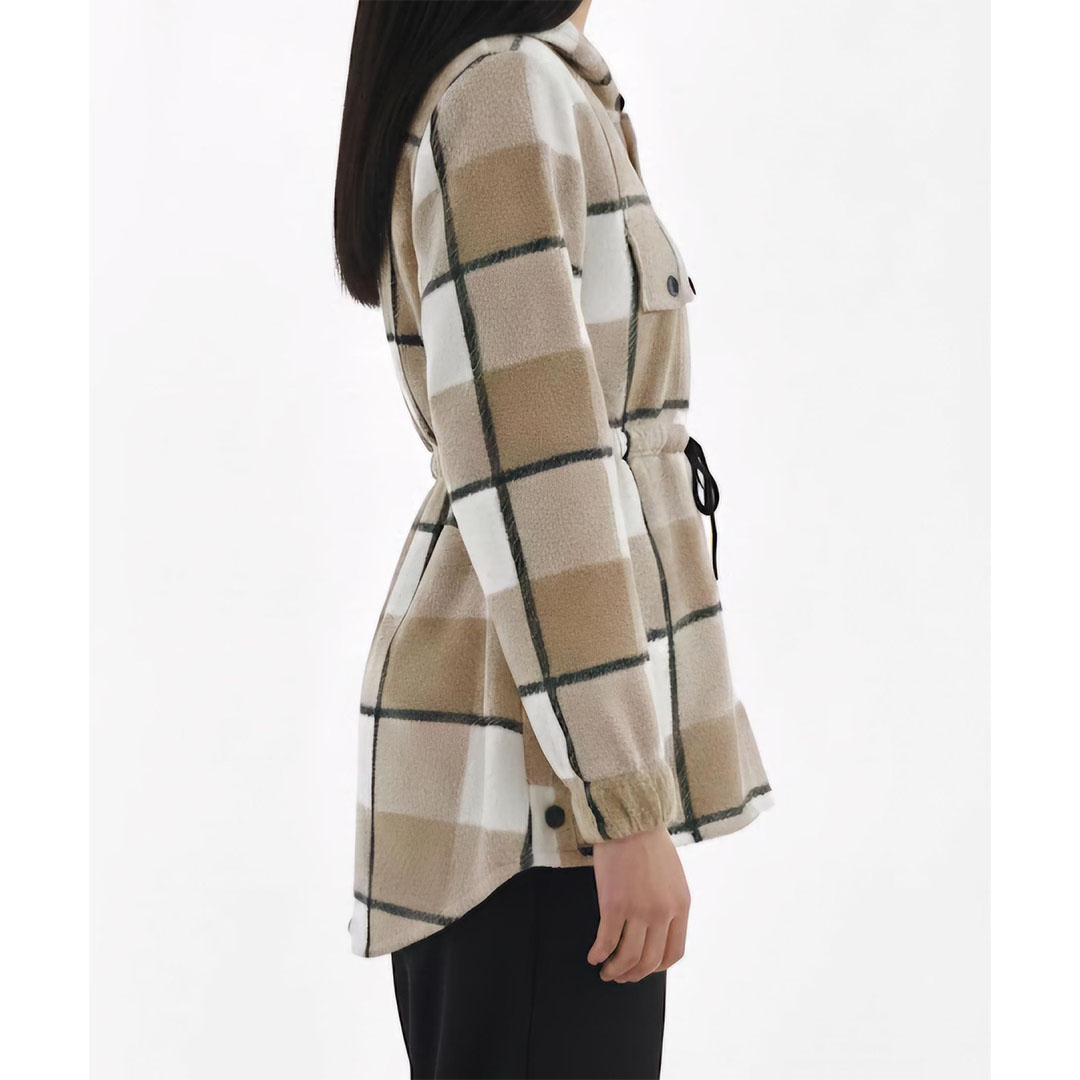 شميز حريمي كاروهات بغطاء رأس