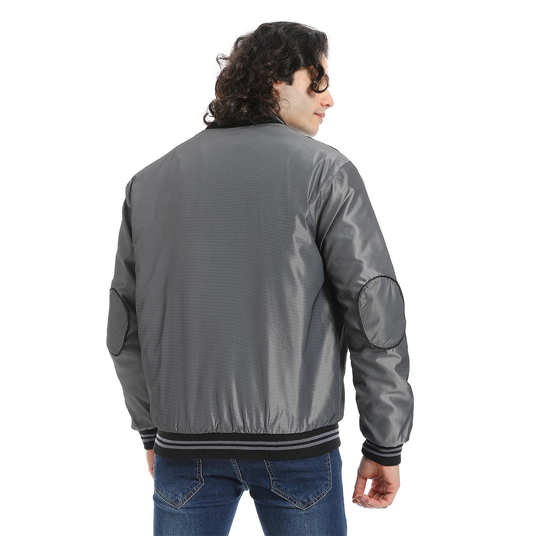 جاكيت رجالي وتربرووف شتوي - رمادي