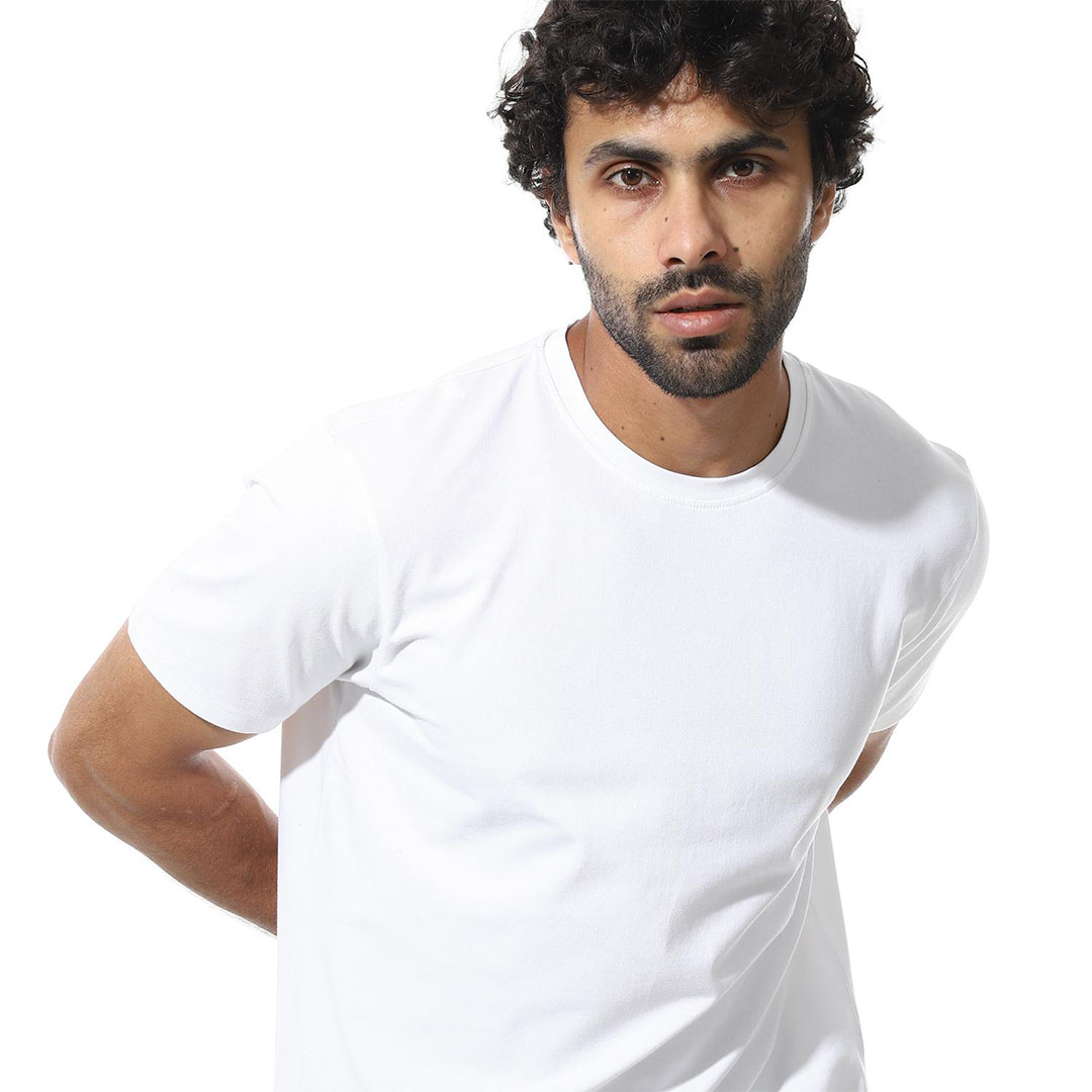 تيشرت بطبعة سفينة برقبة مستديرة ونص كم