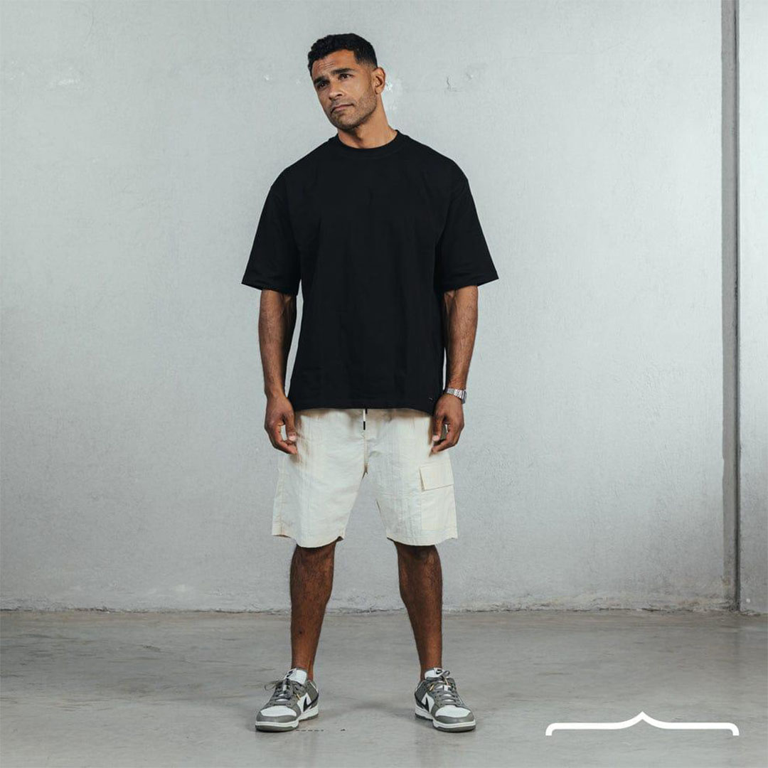 تيشيرت أوفر سايز 100% قطن - أسود