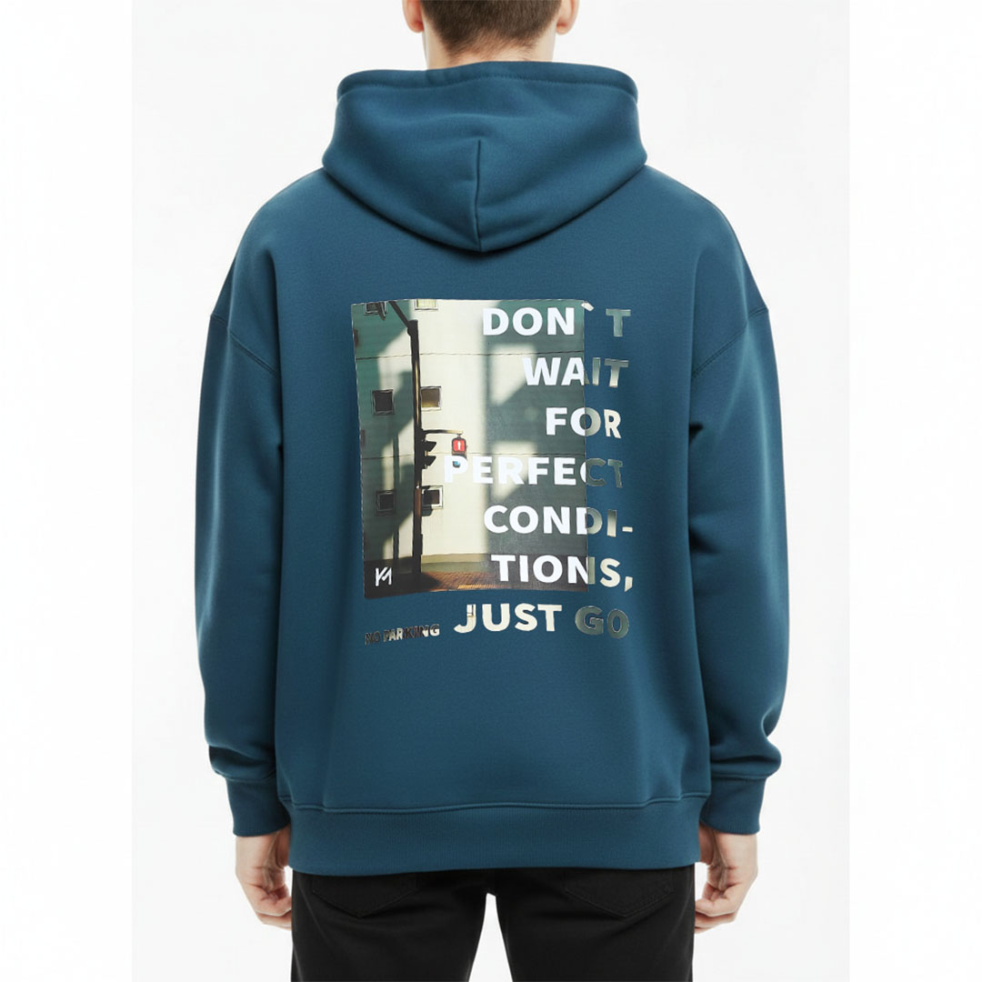 هودي أوفر سايز ميلتون رجالي - Just Go