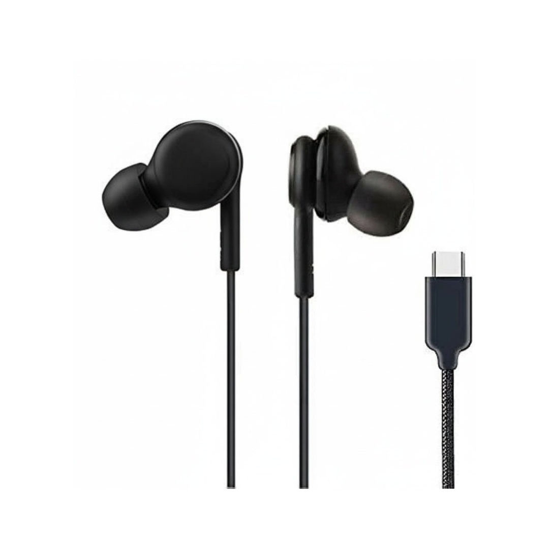 سماعات Type-C مضبوطة بواسطة AKG مع ميكروفون - أسود