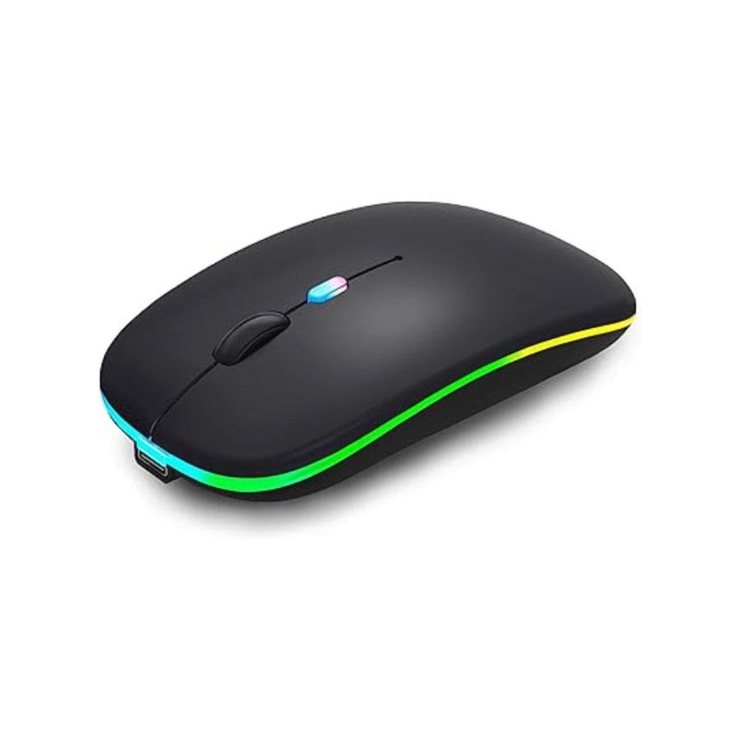 فأرة لاسلكية بلوتوث ZERO ZR3300 RGB قابلة للشحن - أسود - ZR3300
