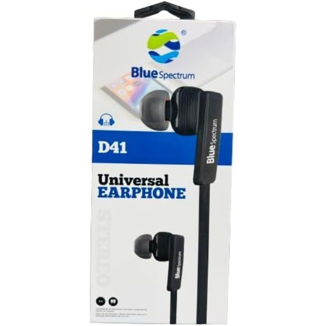 سماعة زر Blue Spectrum D41 3.5 مم سلكية - أسود - D41