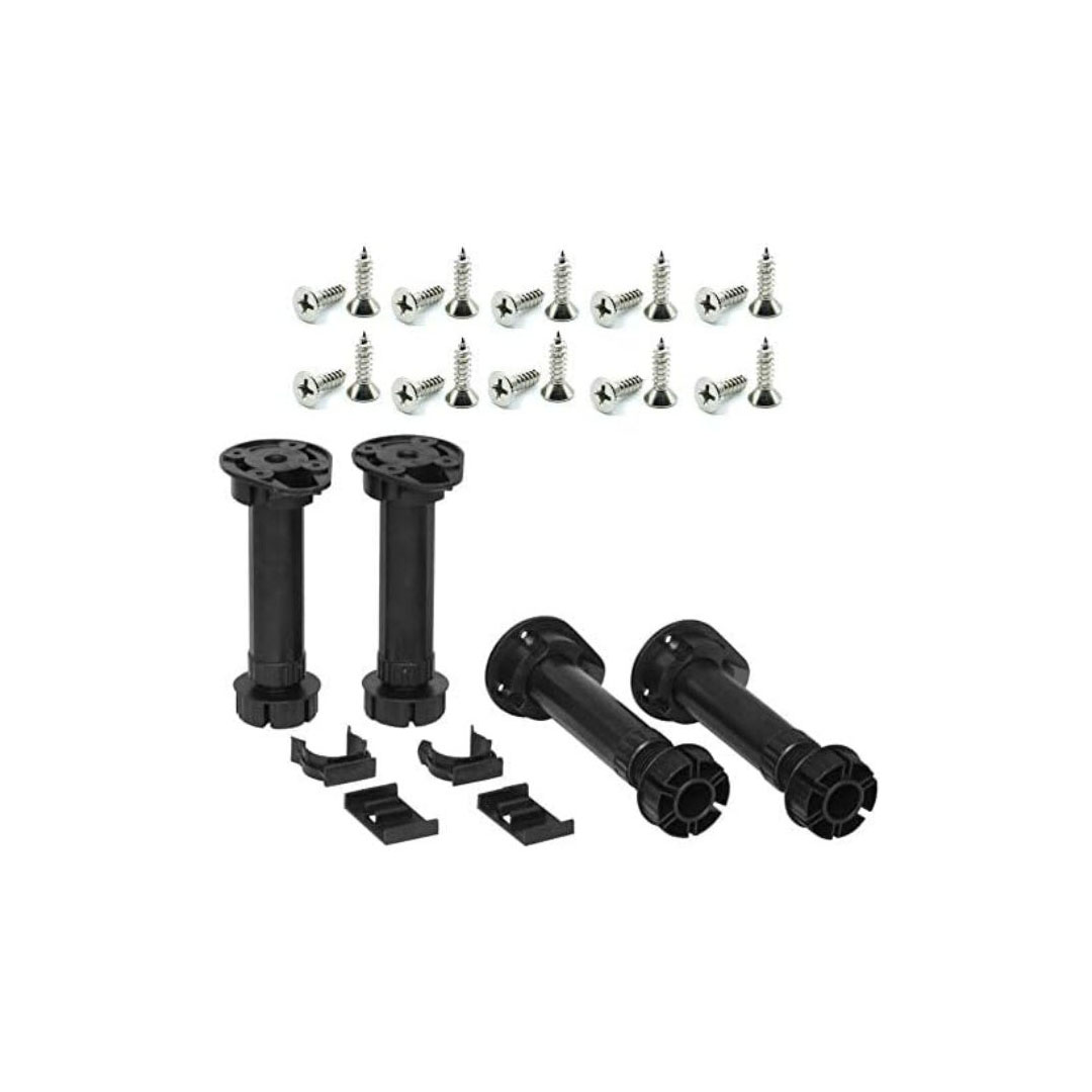 أرجل دواليب - أسود - 4 قطع