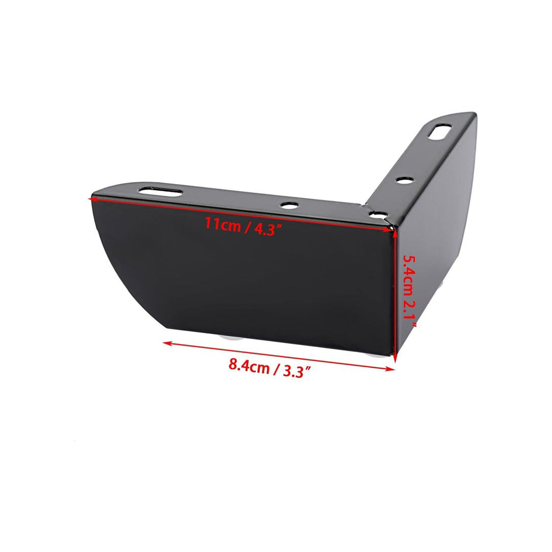 أرجل أثاث عريضة معدن - 2 بوصة - أسود - 4 قطع