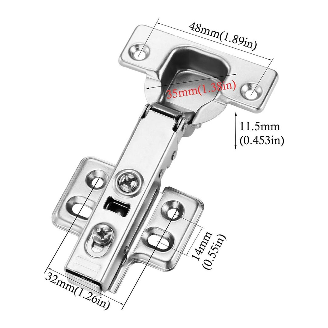 زاوية مطبخ مفصلة - 90 درجة - فولاذ مقاوم للصدأ - 2 قطعة