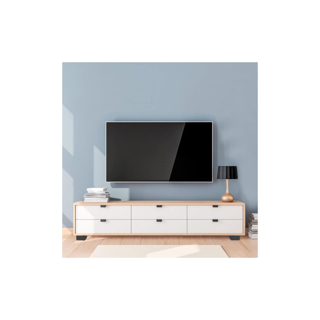 أرجل أثاث عريضة معدن - 2 بوصة - أسود - 4 قطع