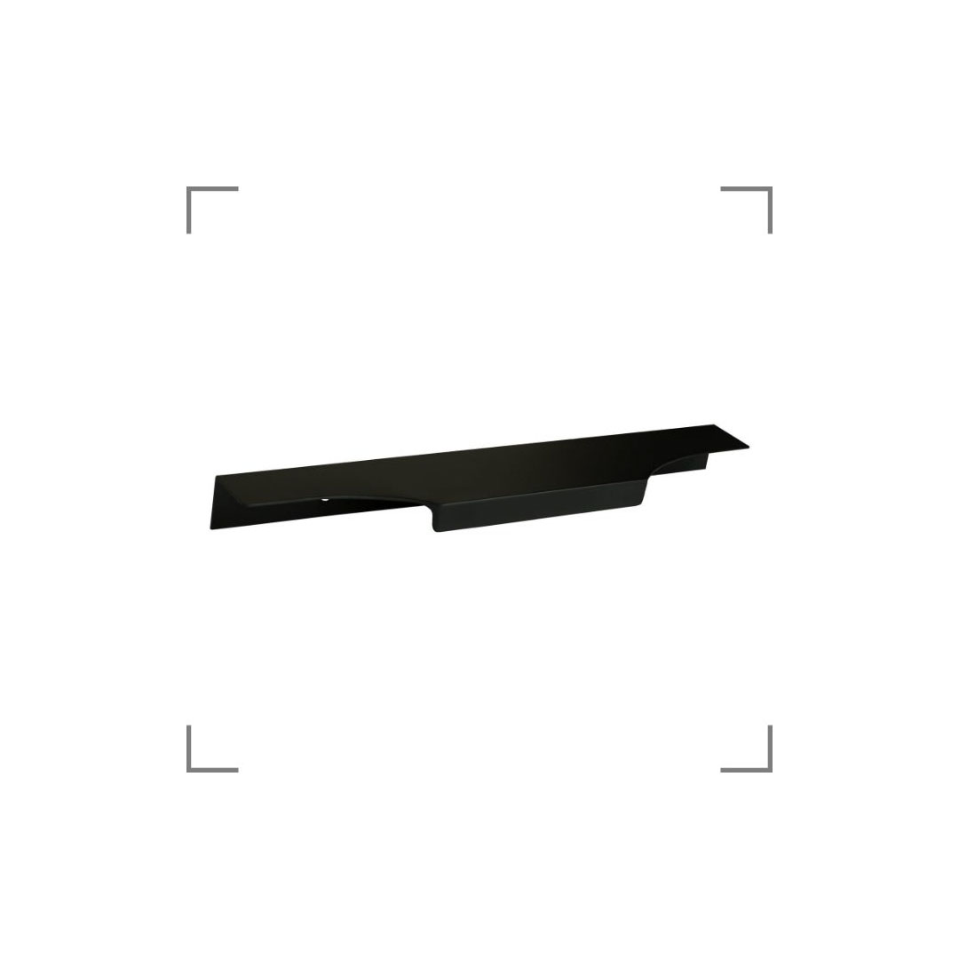مقبض أثاث رفيع من الألومنيوم - أسود - 30 سم