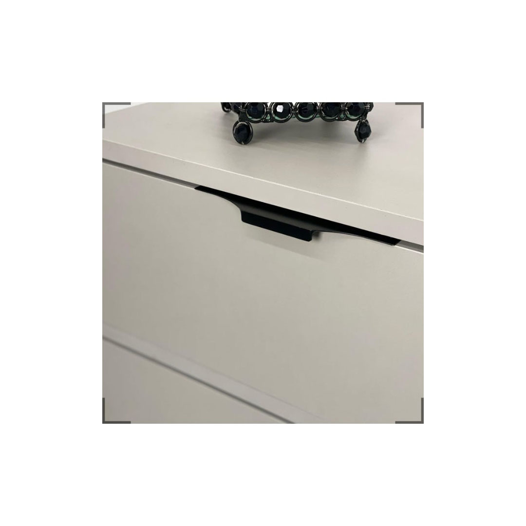 مقبض أثاث رفيع من الألومنيوم - أسود - 30 سم