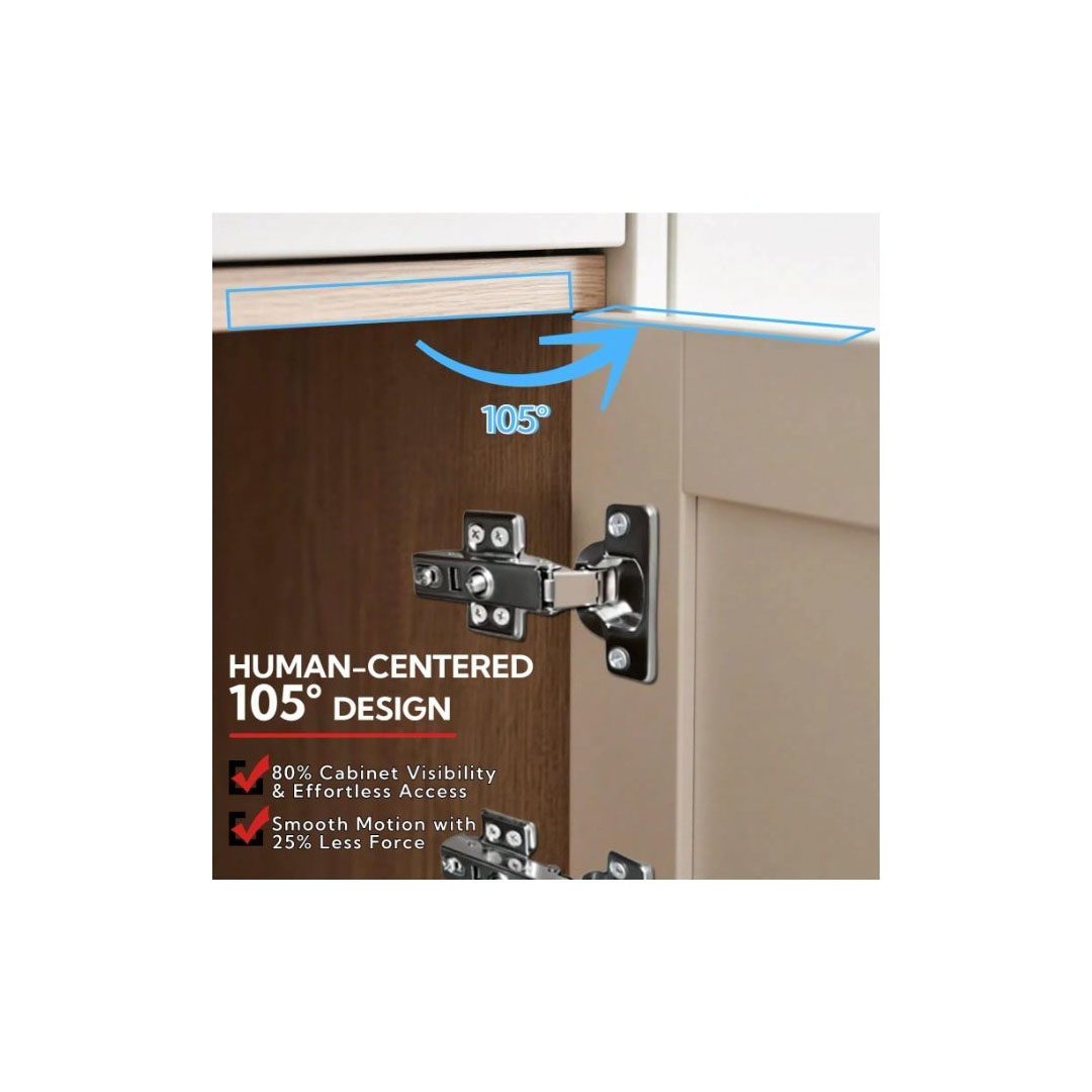 مفصلات أدراج - بزاوية 105 درجة - 2 قطعة