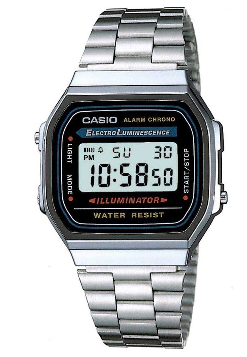 Casio A168WA ساعة كاجوال كلاسيك - فضي