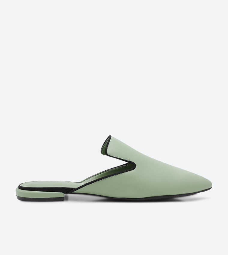 Charles & Keith صندل حريمي جلد - مينت - CK1-70390207