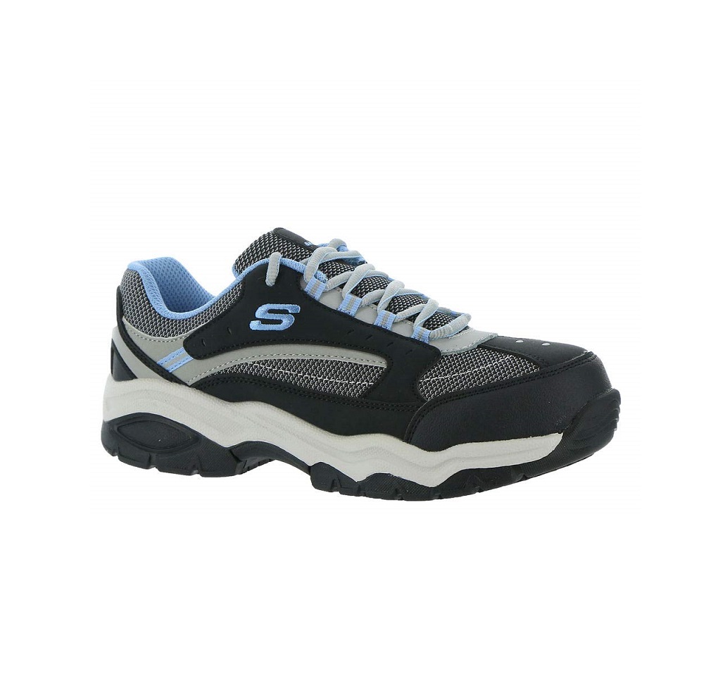 Skechers سنيكرز رياضي رجالي - أسود/أزرق