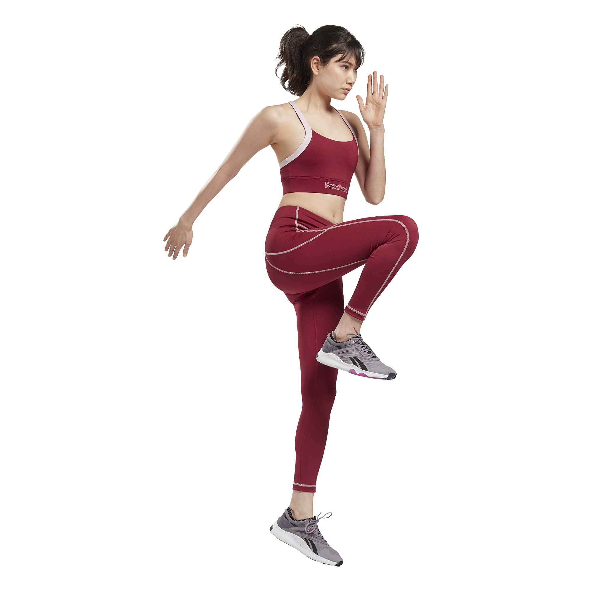 Reebok بنطلون ضيق حريمي - نبيتي