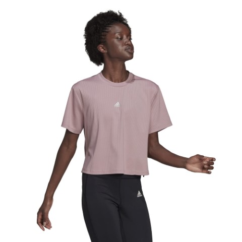 Adidas تيشيرت نص كم حريمي - بينك - HB1485