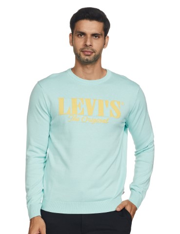 Levi's بلوفر قطن رجالي - أزرق فاتح - 16371-0148