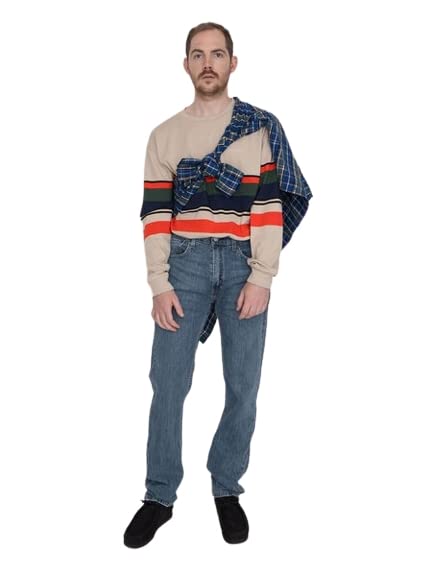 Levi's 505 Straight - جينز رجالي - أزرق غامق - 00505-2337