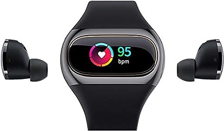 Wearbuds سماعة لاسلكية 2*1 مع ساعة - اسود - AI-W20