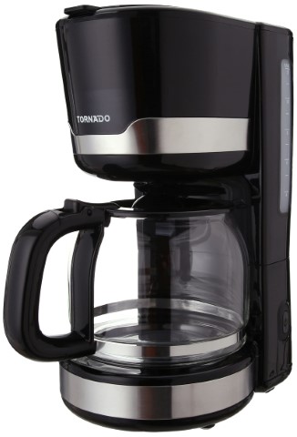 Tornado ماكينة قهوة مفلتره 1000 وات - اسود - Tcma-1015-B